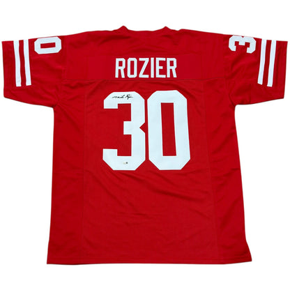 Mike Rozier Autographed Nebraska (Red #30) Custom Stitched Jersey - JSA