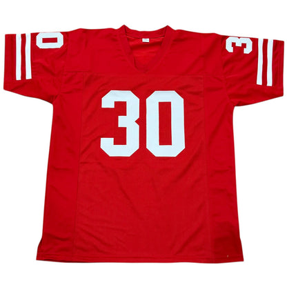 Mike Rozier Autographed Nebraska (Red #30) Custom Stitched Jersey - JSA
