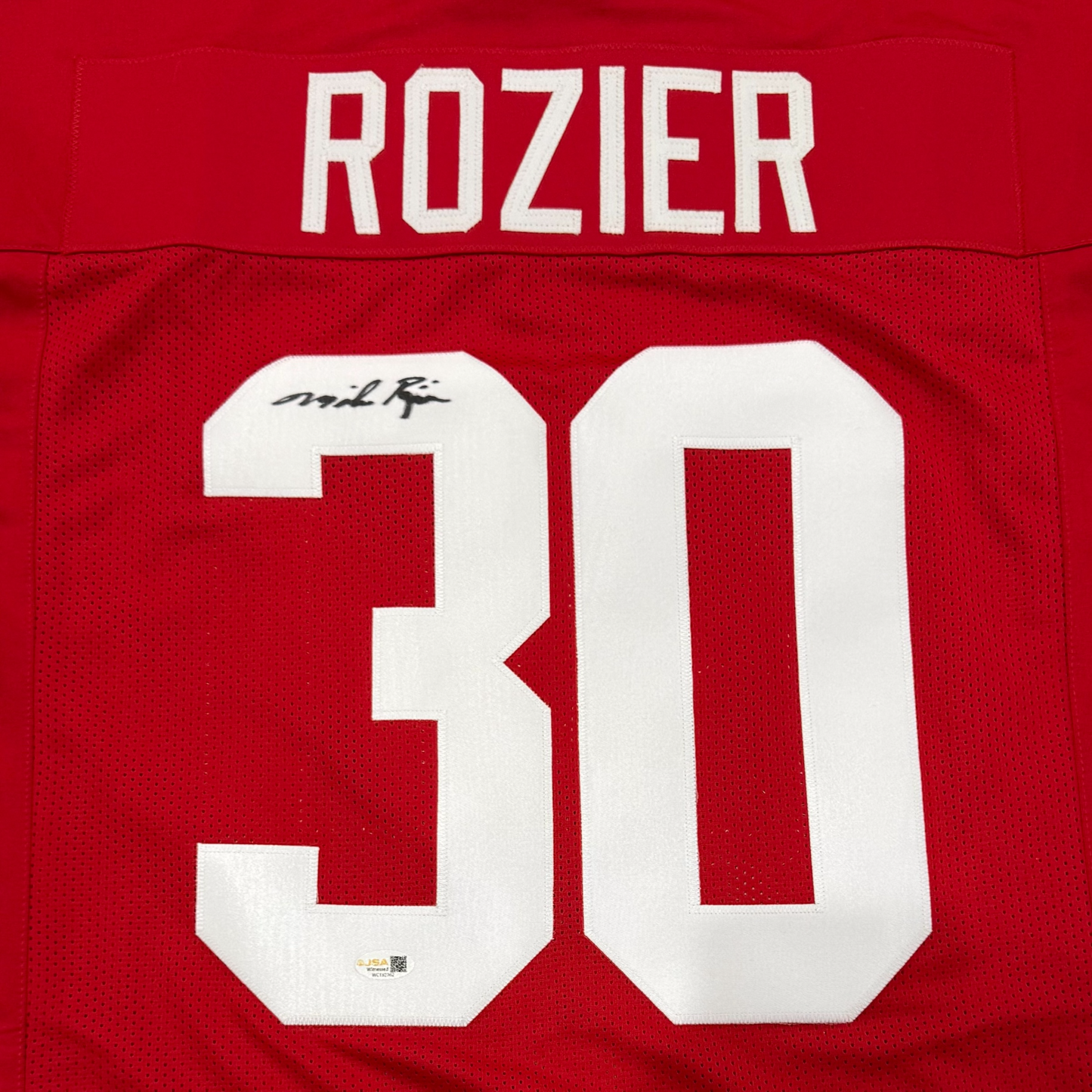 Mike Rozier Autographed Nebraska (Red #30) Custom Stitched Jersey - JSA