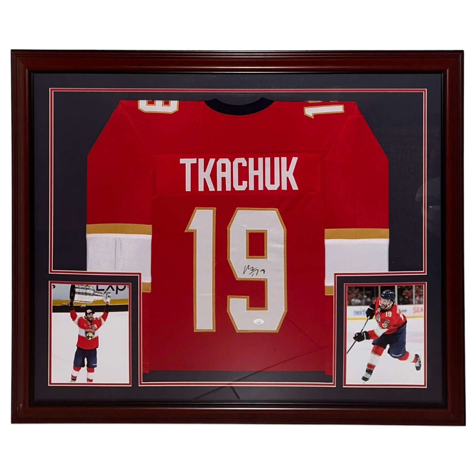 Matthew Tkachuk Autographed Florida Panthers (Red #19) Elite Framed Jersey - JSA