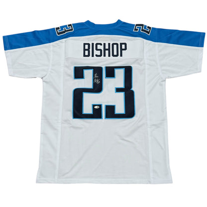 Blaine Bishop Autographed Tennessee (White #23) Custom Stitched Jersey - JSA