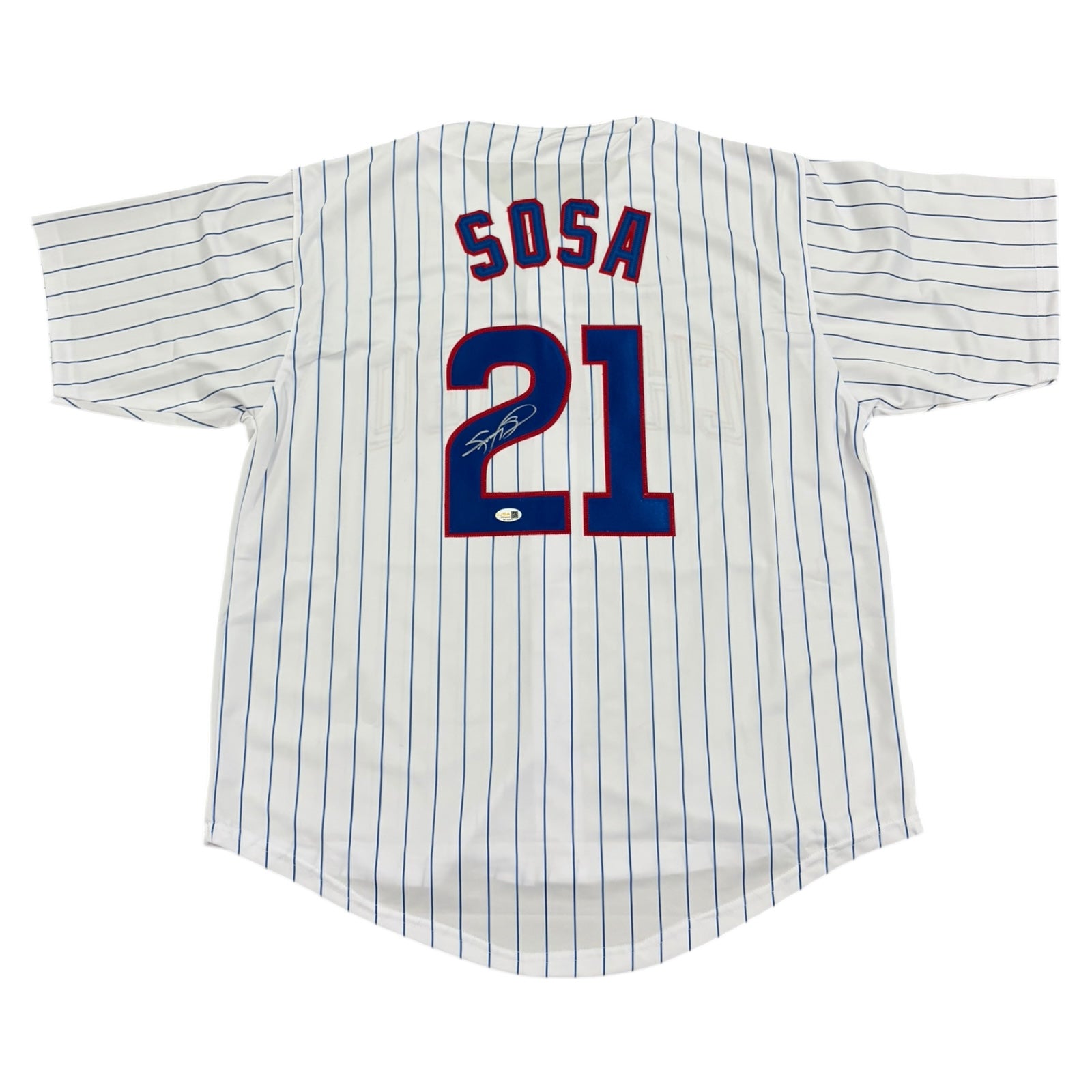 Sammy Sosa Autographed Chicago (Pinstripe #21) Custom Jersey - JSA