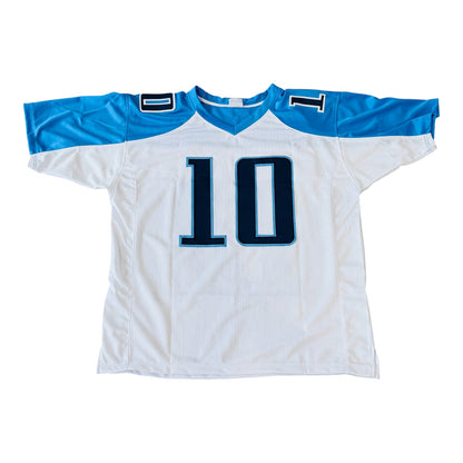 Vince Young Autographed Tennessee (White #10) Custom Stitched Jersey - JSA