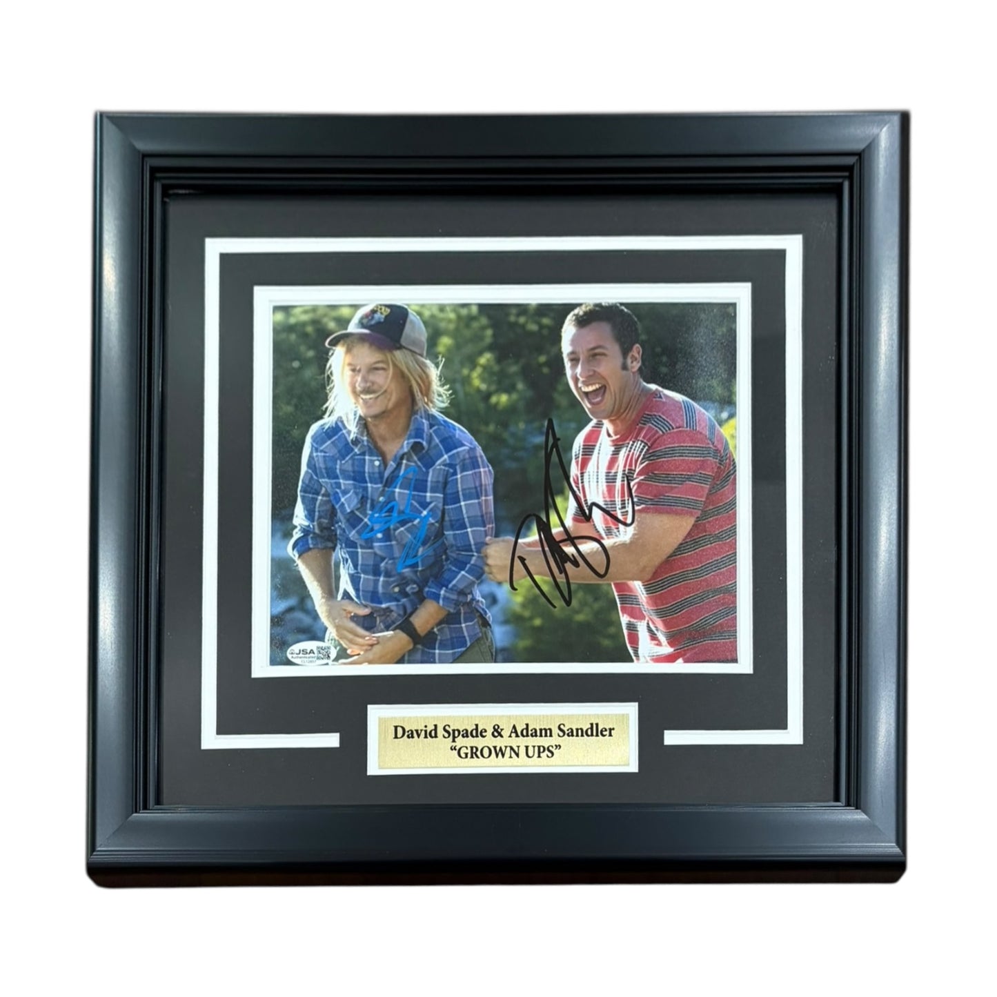 Adam Sandler And David Spade Autographed Grown Ups Deluxe Framed 8x10 Photo - JSA
