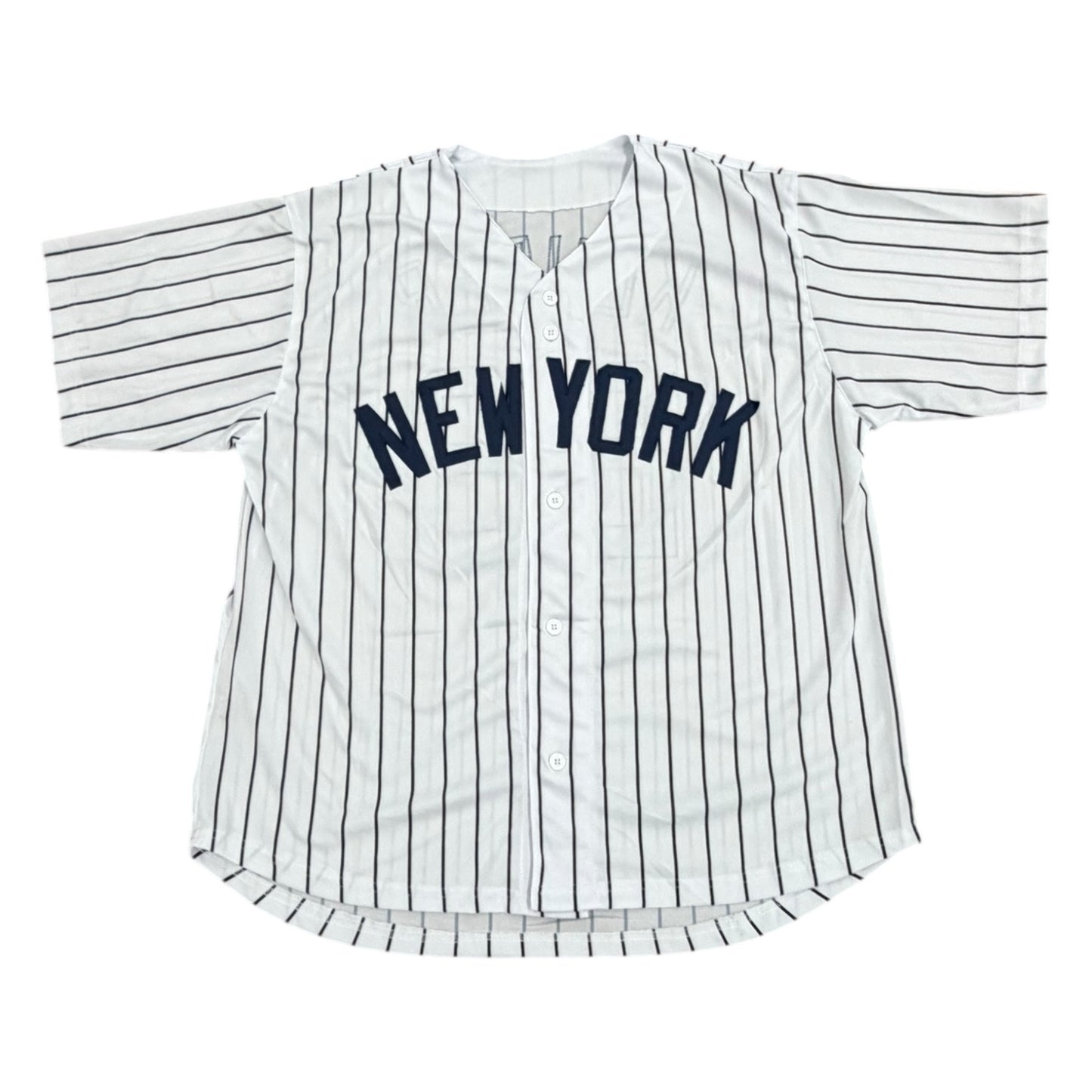 Corey Kluber Autographed New York (Pinstripe #28) Custom Jersey w/ No Hitter 5/19/21 - JSA