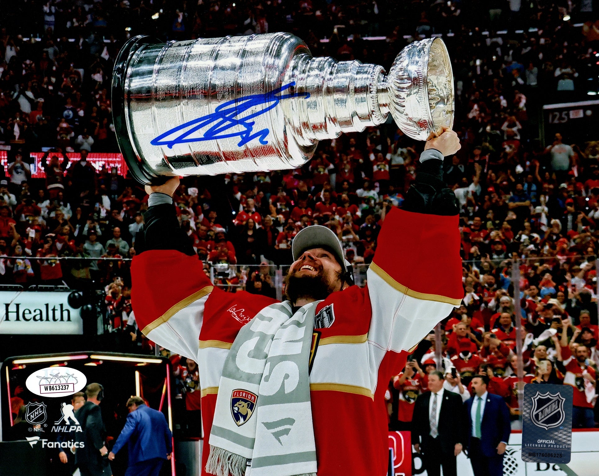 Sergei Bobrovsky Autographed Florida Panthers (Stanley Cup Trophy) 8x10 Photo - JSA
