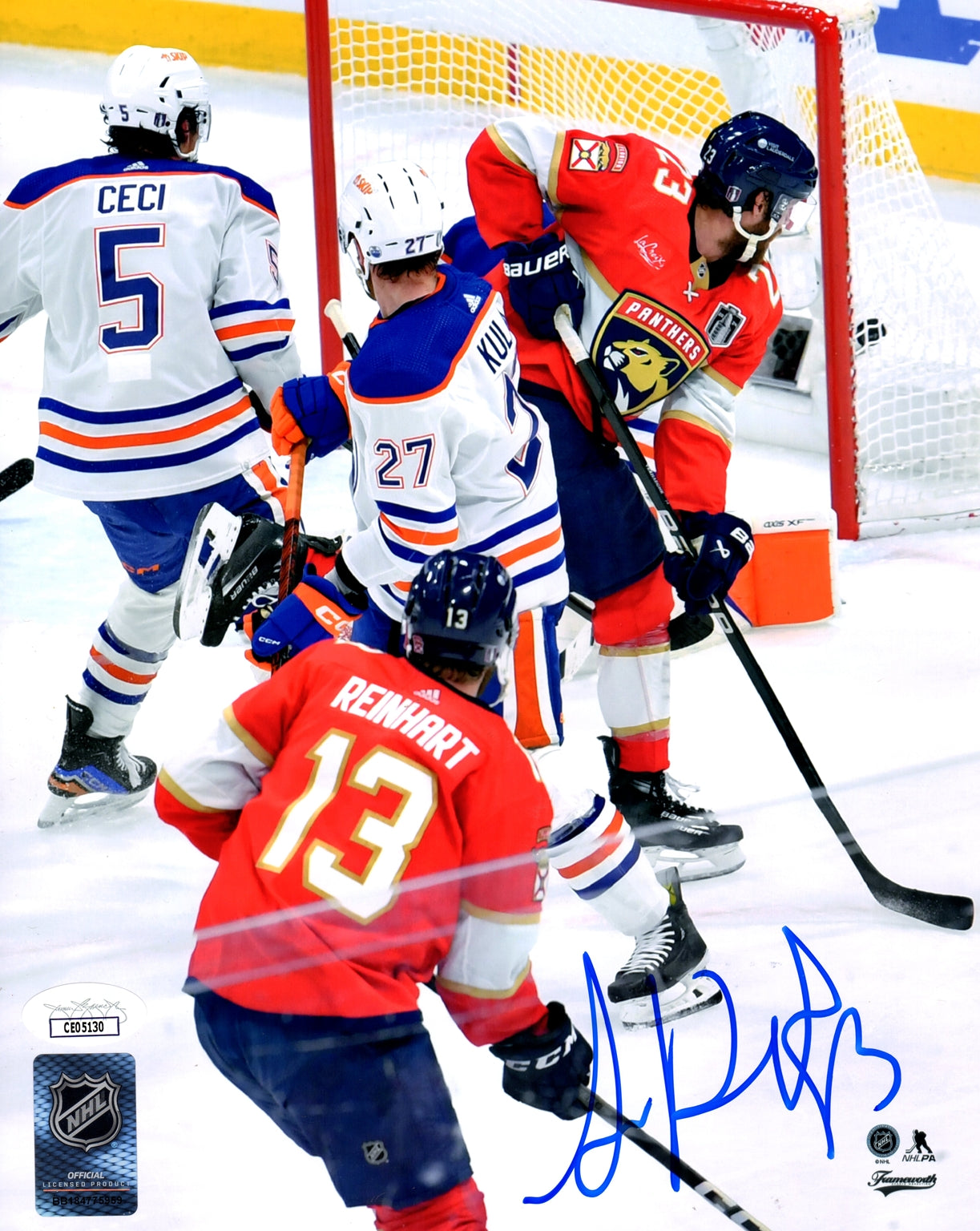 Sam Reinhart Autographed Florida Panthers (Stanley Cup GW Goal) 8x10 Photo - JSA