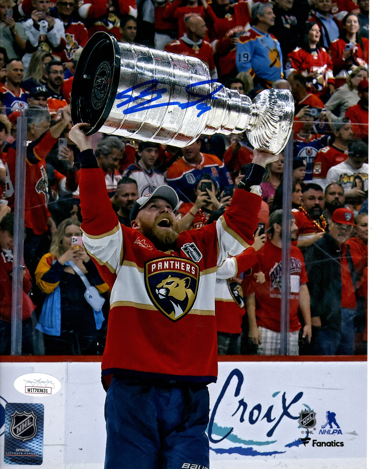 Sam Bennett Autographed Florida Panthers (Stanley Cup Trophy) 8x10 Photo - JSA