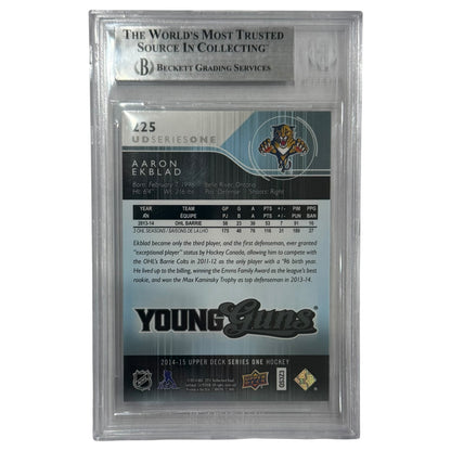 Aaron Ekblad Autographed 2014-15 Upper Deck Young Guns #225 Rookie Card - Beckett