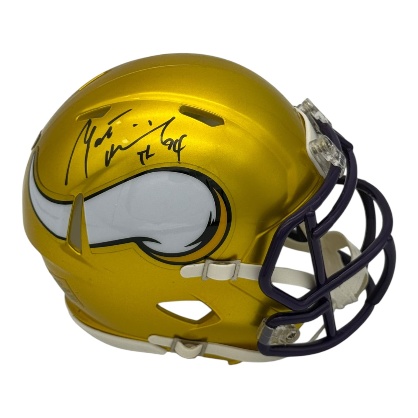 Bryant McKinnie Autographed Minnesota Vikings (FLASH) Mini Helmet - JSA