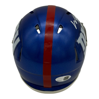 William Joseph Autographed New York Giants (Speed) Mini Helmet w/ "SB XLII Champs" - JSA