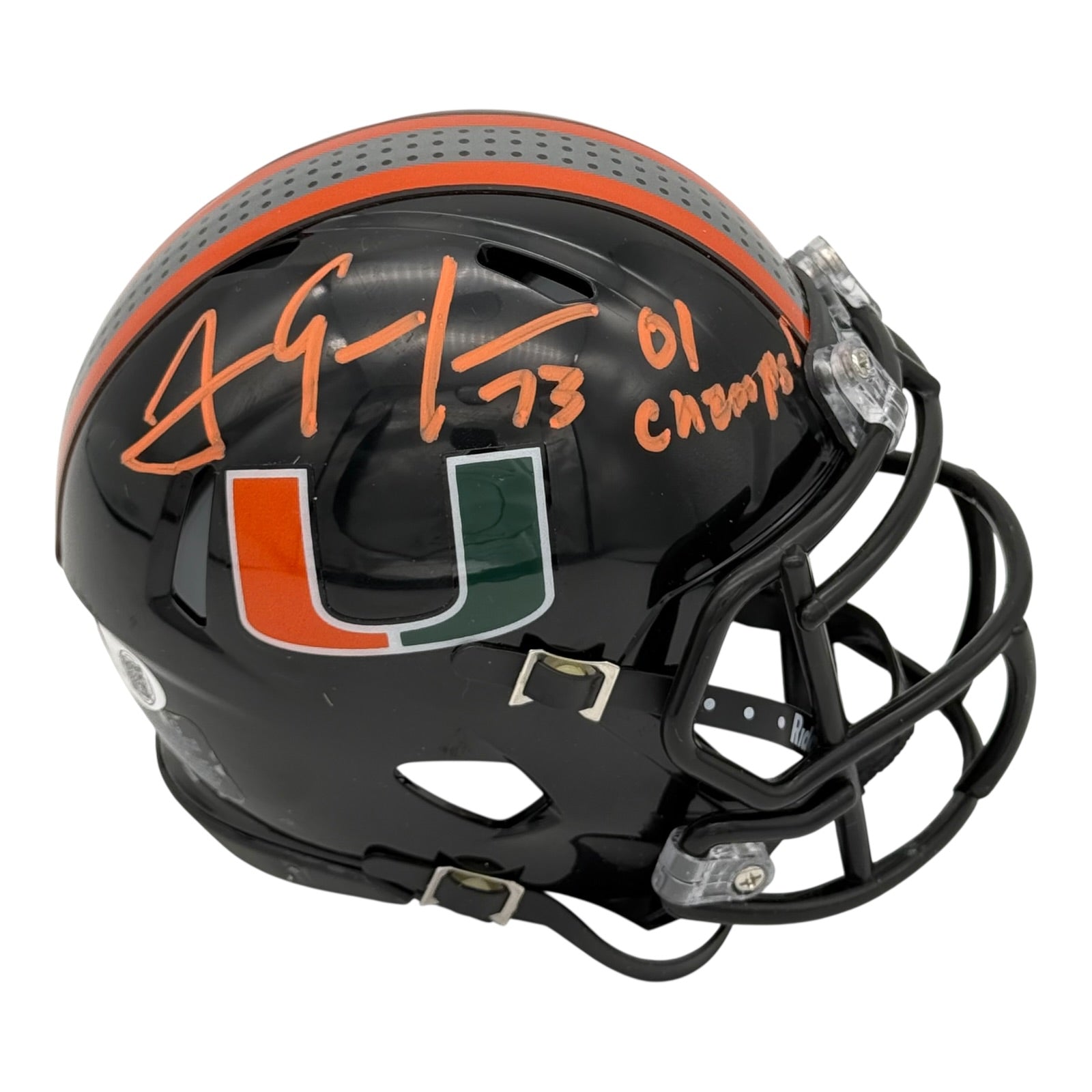 Joaquin Gonzalez Autographed Miami Hurricanes (Black Nights) Mini Helmet w/ 