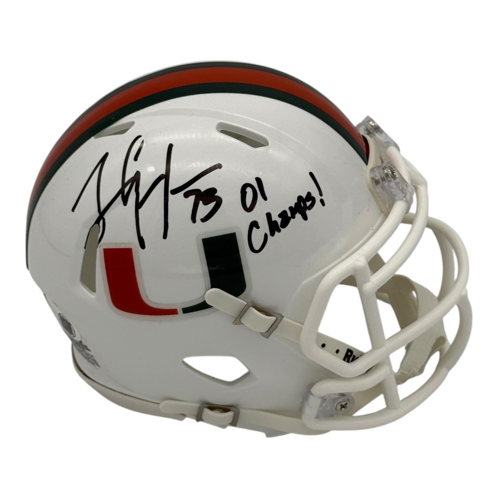Joaquin Gonzalez Autographed Miami Hurricanes (Speed) Mini Helmet w/ 