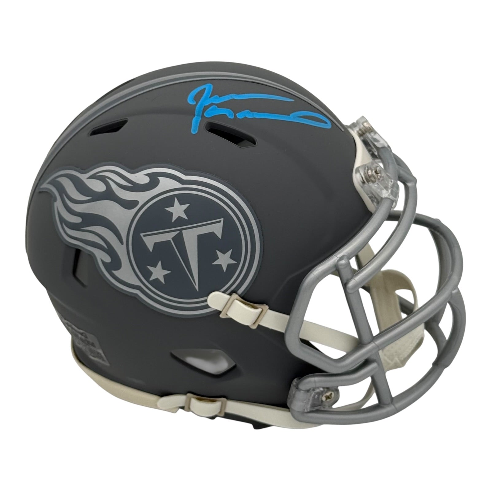 Jevon Kearse Autographed Tennessee Titans (SLATE) Mini Helmet - JSA