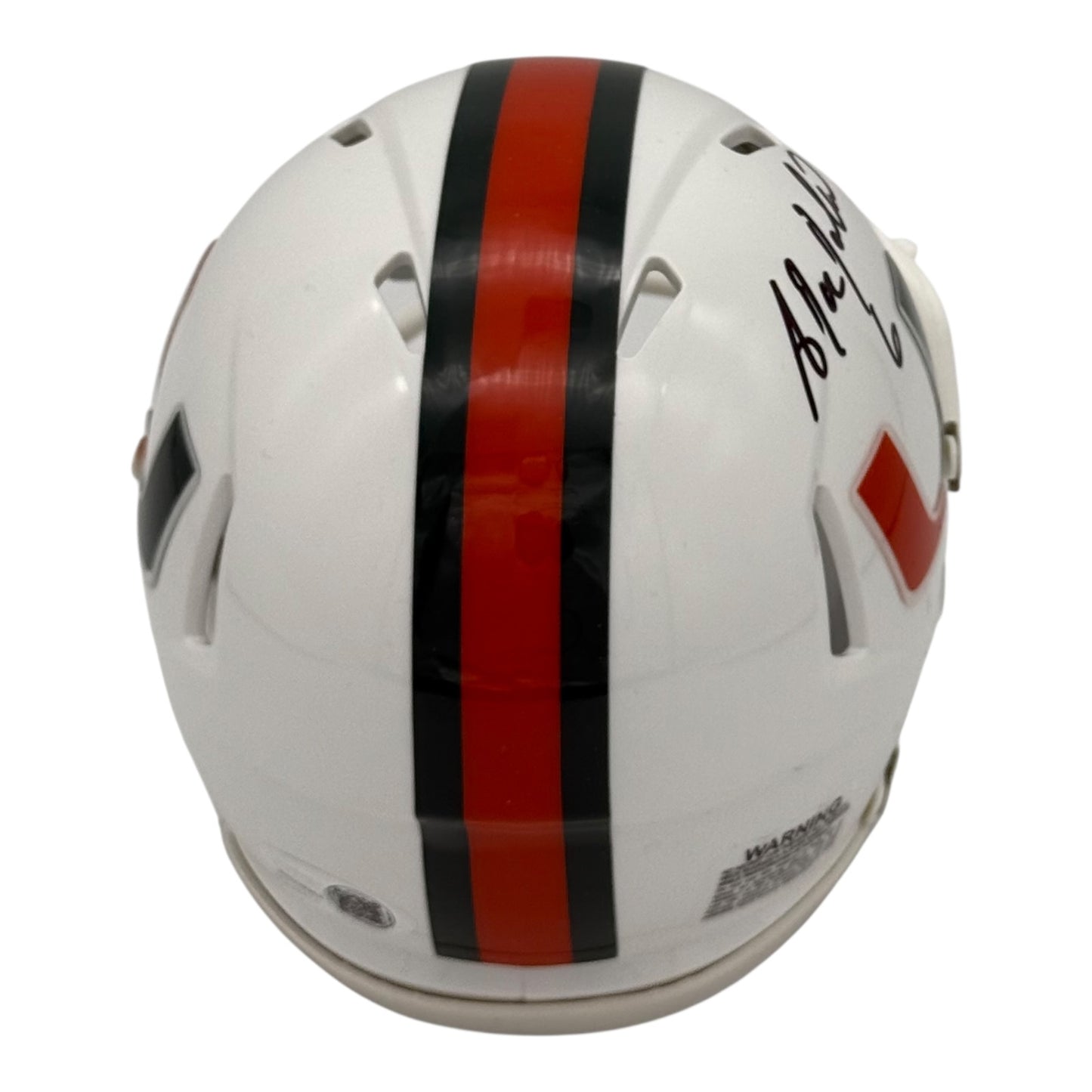 Antrel Rolle Autographed Miami Hurricanes (Speed) Mini Helmet w/ "01 Champs" - JSA