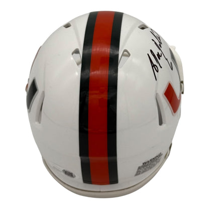 Antrel Rolle Autographed Miami Hurricanes (Speed) Mini Helmet w/ "01 Champs" - JSA