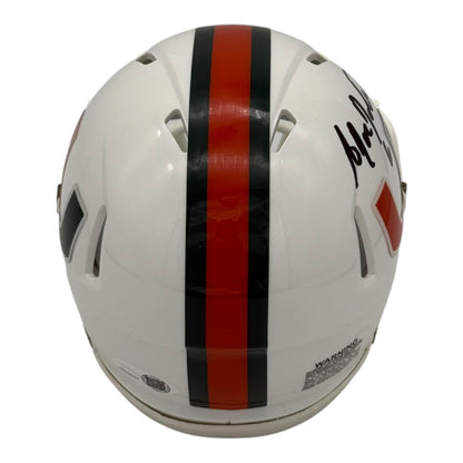 Antrel Rolle Autographed Miami Hurricanes (Speed) Mini Helmet - JSA