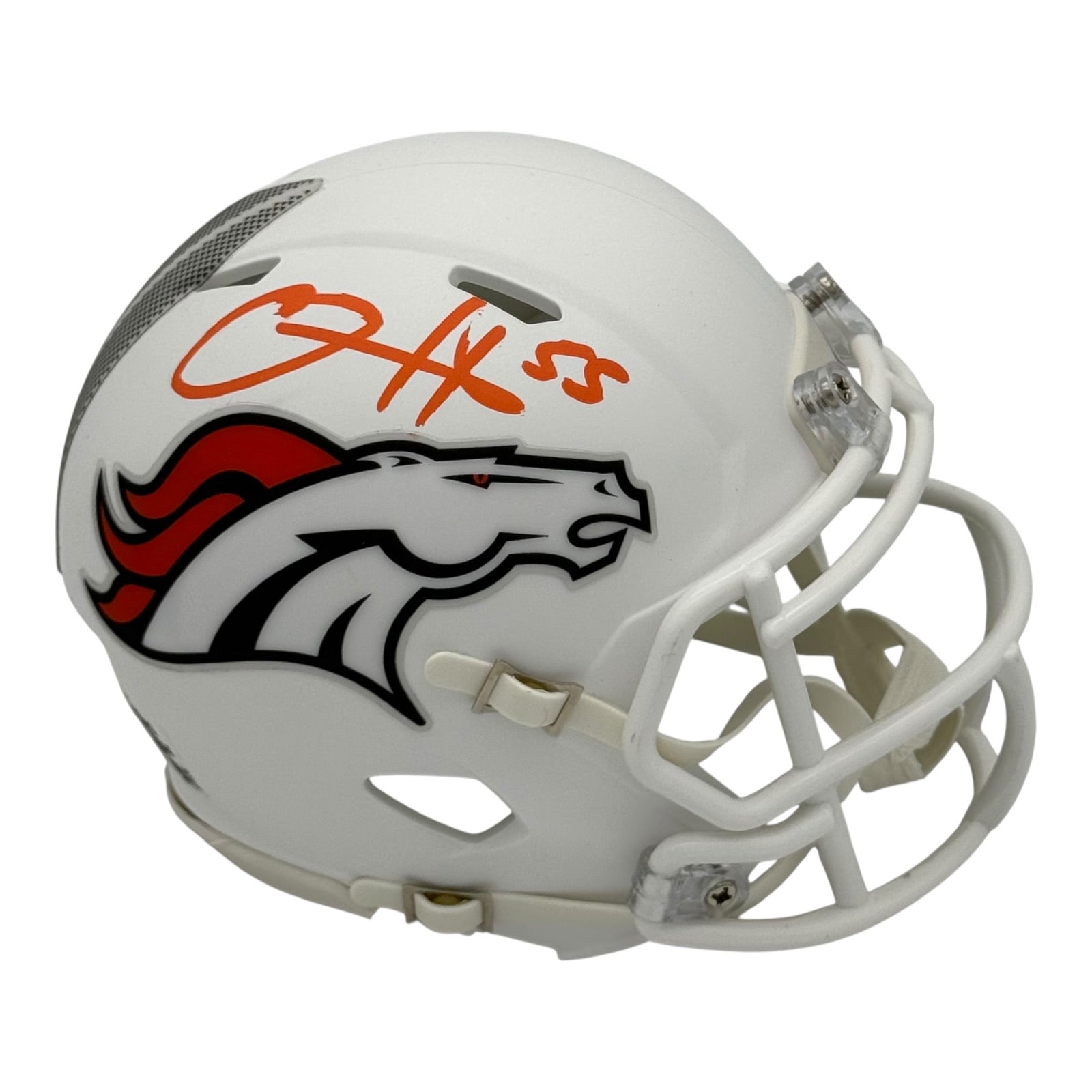 D.J. Williams Autographed Denver Broncos (Speed) Mini Helmet - JSA