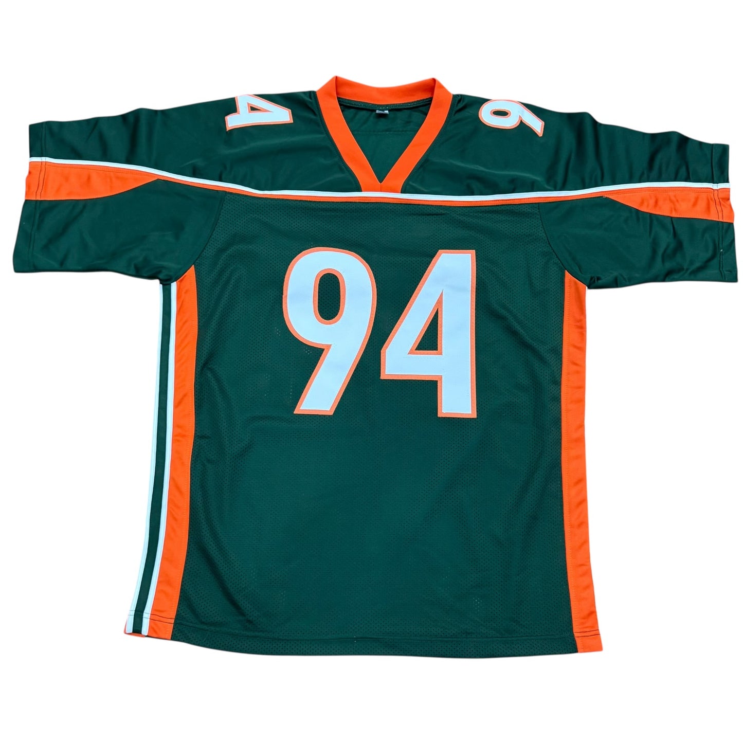 William Joseph Autographed Miami (Green #94) Custom Stitched Jersey w/ "01 Champs" - JSA