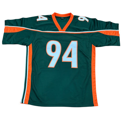 William Joseph Autographed Miami (Green #94) Custom Stitched Jersey w/ "01 Champs" - JSA