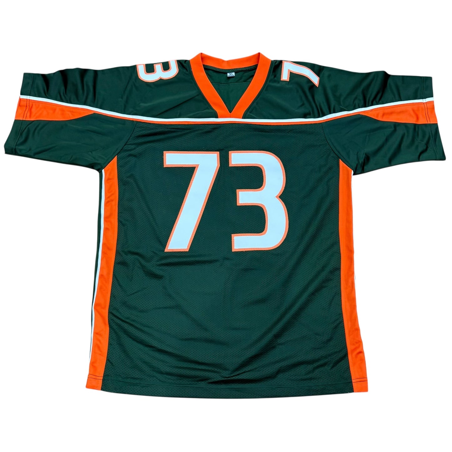 Joaquin Gonzalez Autographed Miami (Green #73) Custom Stitched Jersey w/ "01 Champs" - JSA