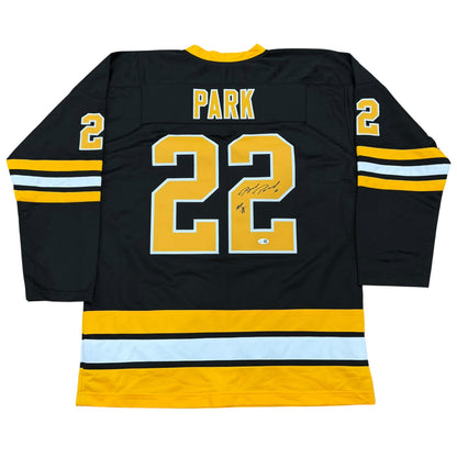 Brad Park Autographed Boston Bruins (Black #22) Custom Jersey w/ "HOF 88" - JSA