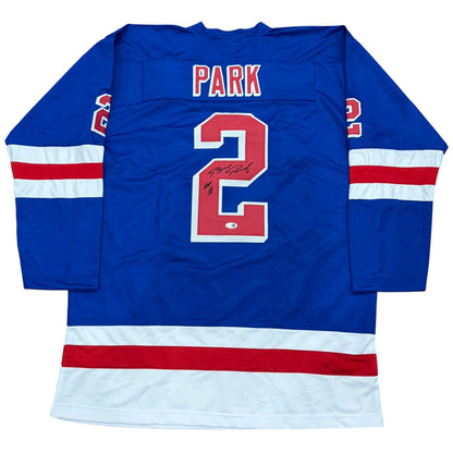 Brad Park Autographed New York (Blue #2) Custom Stitched Jersey w/ "HOF 88" - JSA