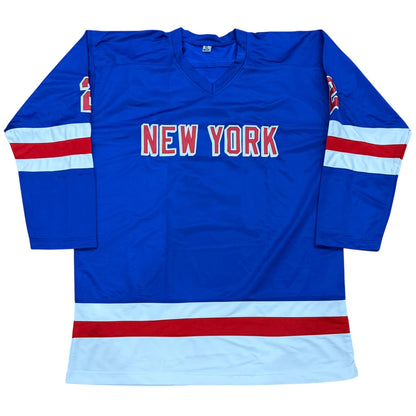 Brad Park Autographed New York (Blue #2) Custom Stitched Jersey w/ "HOF 88" - JSA
