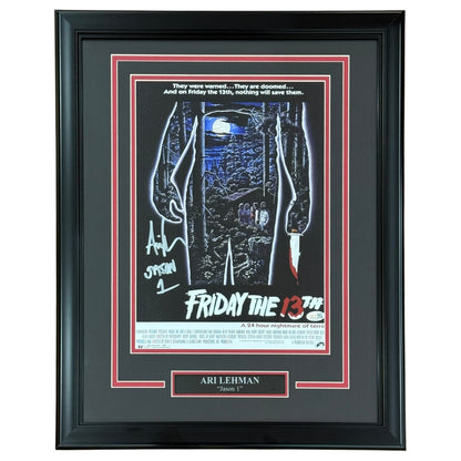 Ari Lehman Autographed Friday the 13th Deluxe Framed 11x14 Movie Poster - JSA