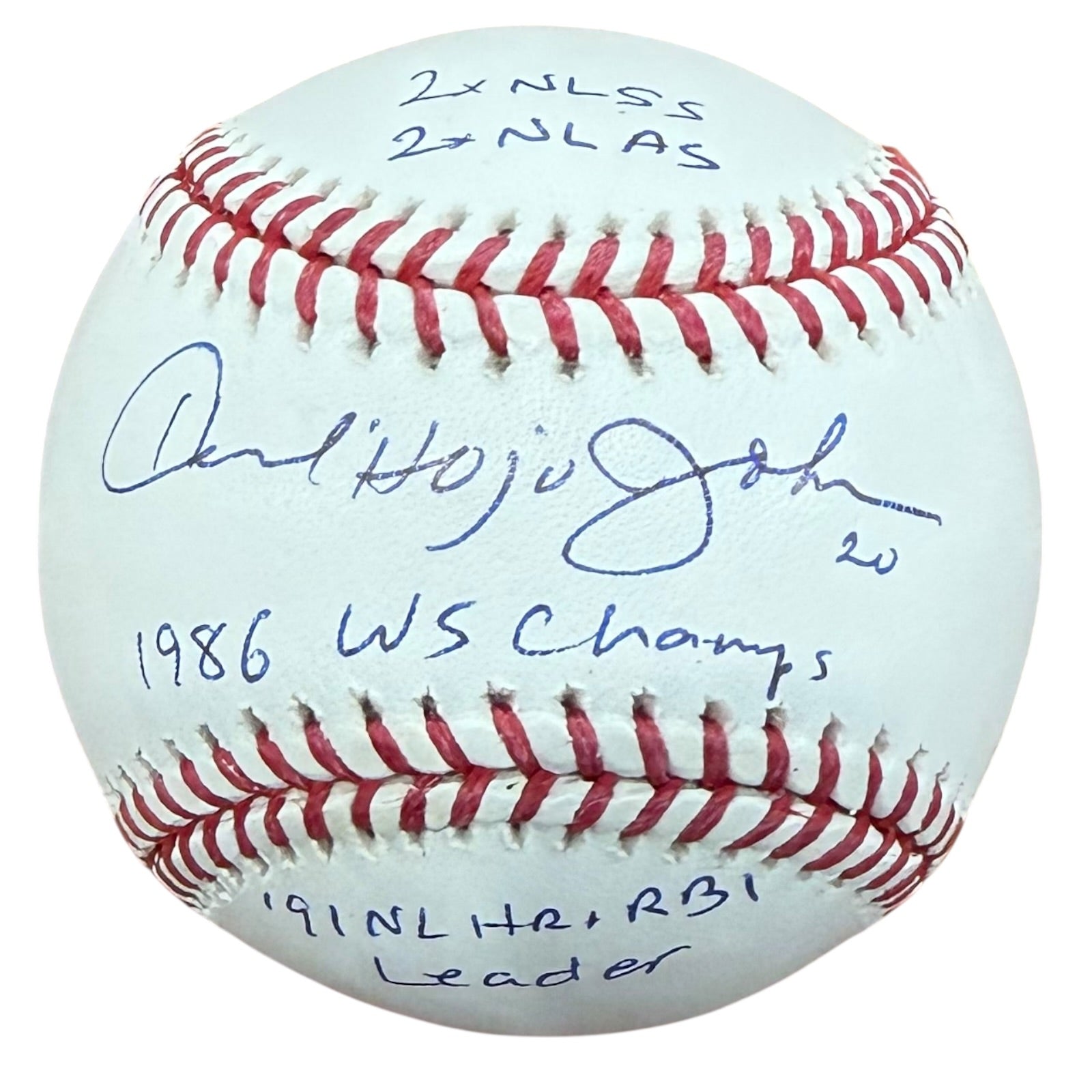 Howard Johnson Autographed Official Major League Baseball w/ Multiple Stat Inscriptions - JSA