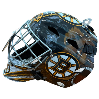 Gerry Cheevers Autographed Boston Bruins Full Size Goalie Mask w/ "HOF 85, The Mask, 2x SC Champ" - JSA