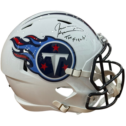 Jevon Kearse Autographed Tennessee Titans (Speed) Deluxe Full Size Helmet w/ "The Freak" - JSA