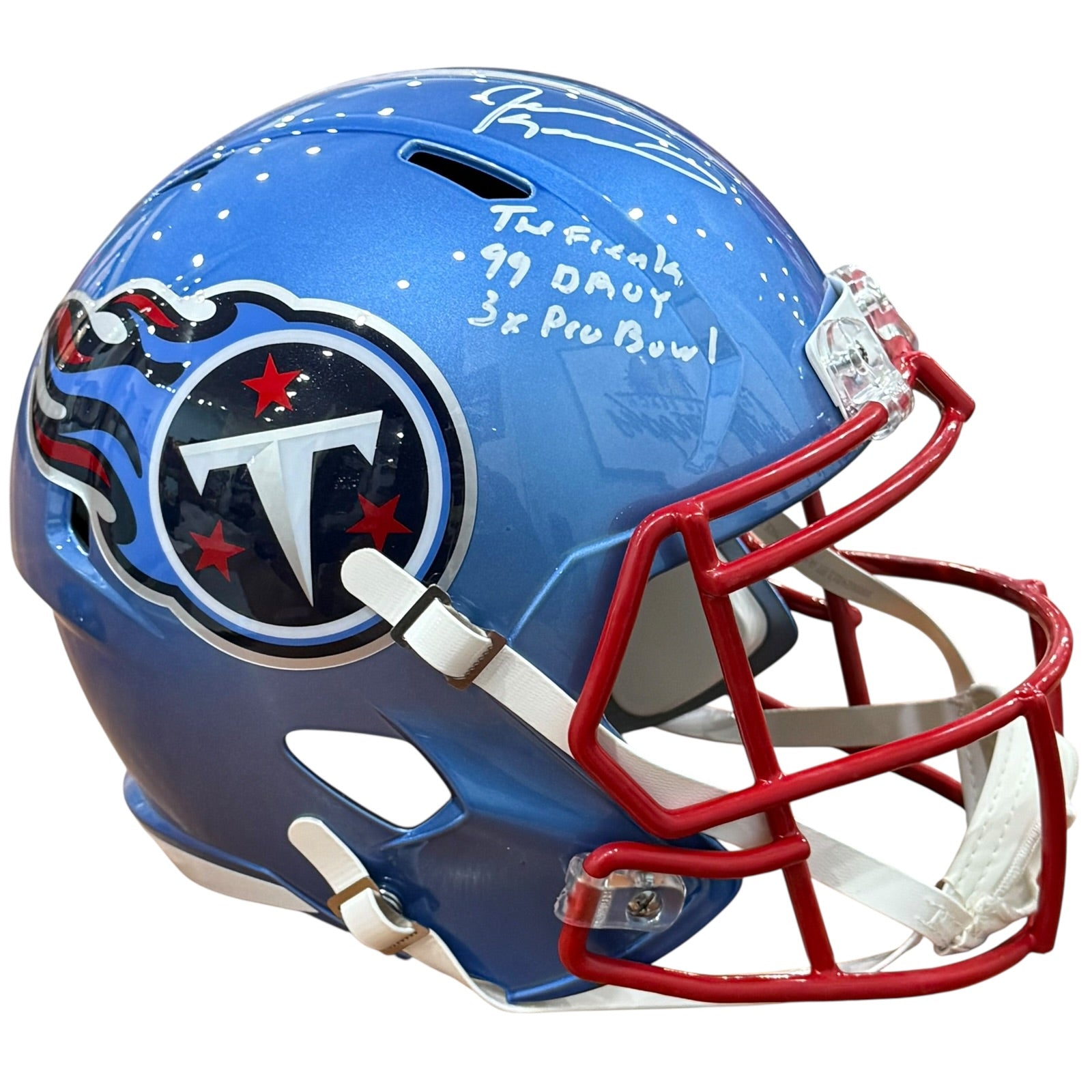 Jevon Kearse Autographed Tennessee Titans (FLASH) Deluxe Full Size Helmet w/ 