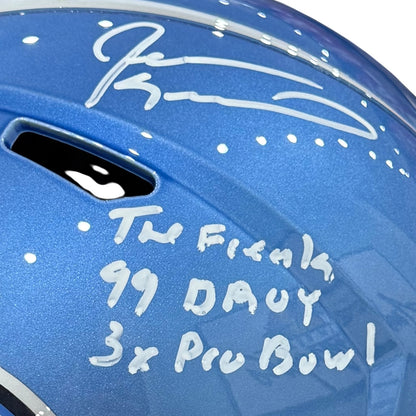 Jevon Kearse Autographed Tennessee Titans (FLASH) Deluxe Full Size Helmet w/ "The Freak, 99 DROY, 3x Pro Bowl" - JSA