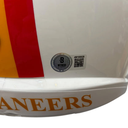 Mike Evans Autographed Tampa Bay Buccaneers (Throwback White) Deluxe Full-Size Replica Helmet - Beckett