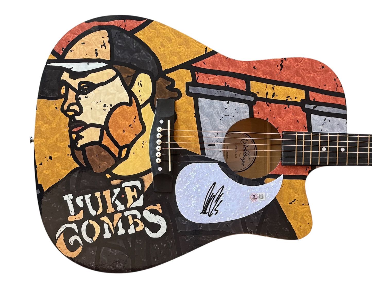 Luke Combs Wrapped Acoustic Guitar with Signature - Beckett