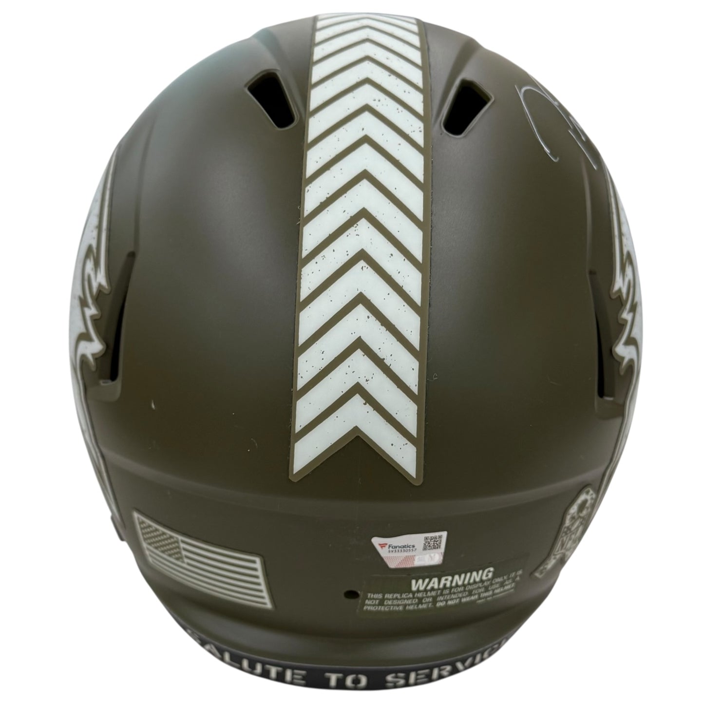 Tom Brady Autographed Tampa Bay Buccaneers (Salute To Service) Deluxe Full-Size Replica Helmet - Fanatics