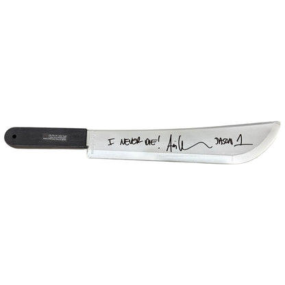 Ari Lehman Autographed Friday the 13th 21" Black And Silver Machete w/ Inscription - JSA