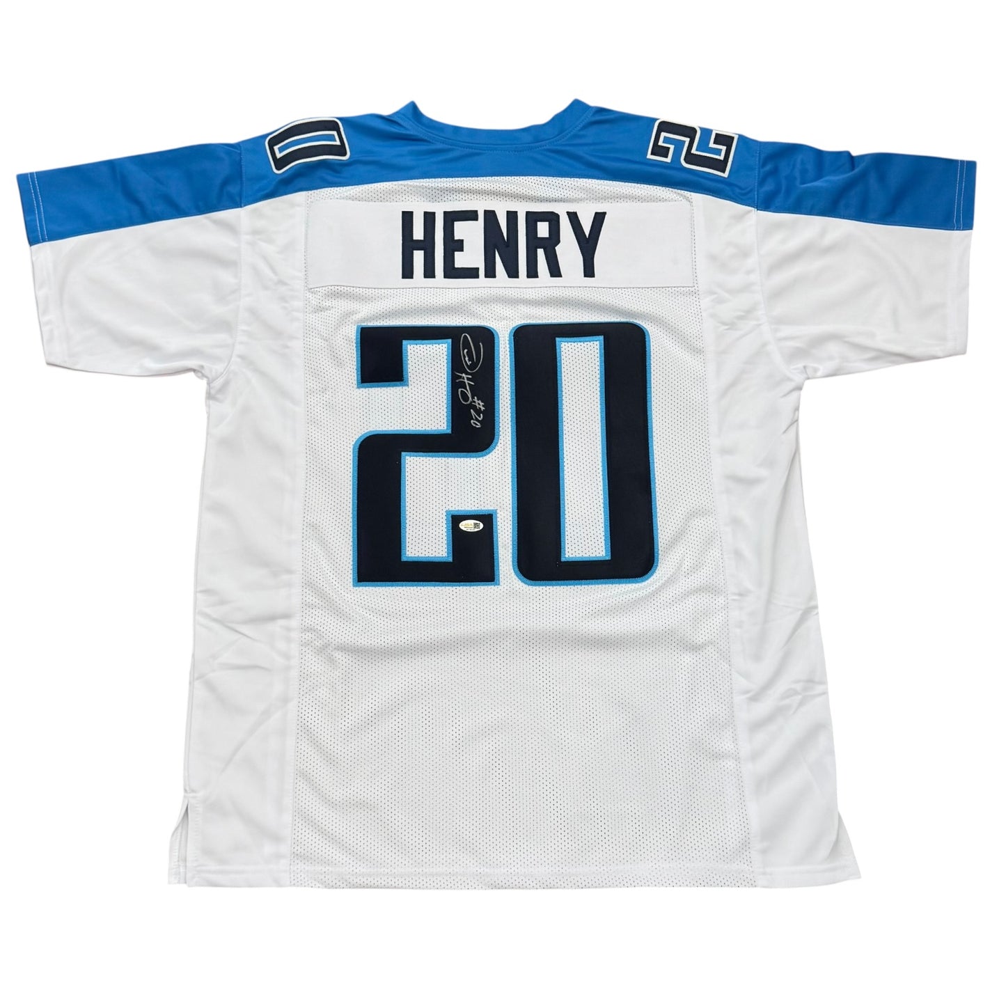 Travis Henry Autographed Tennessee (White #20) Custom Jersey - JSA