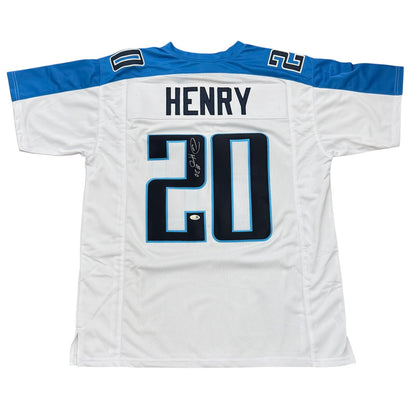 Travis Henry Autographed Tennessee (White #20) Custom Jersey - JSA