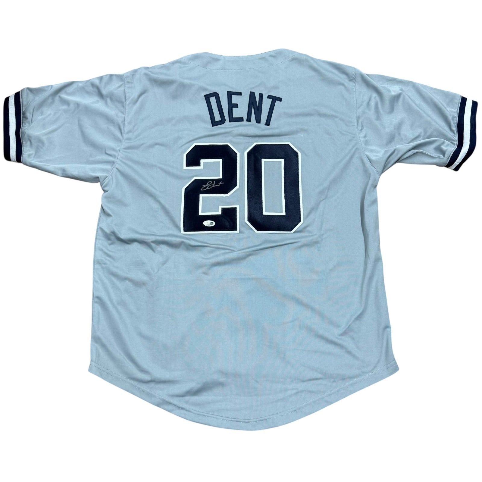 Bucky Dent Autographed New York (Grey #20) Custom Jersey - JSA