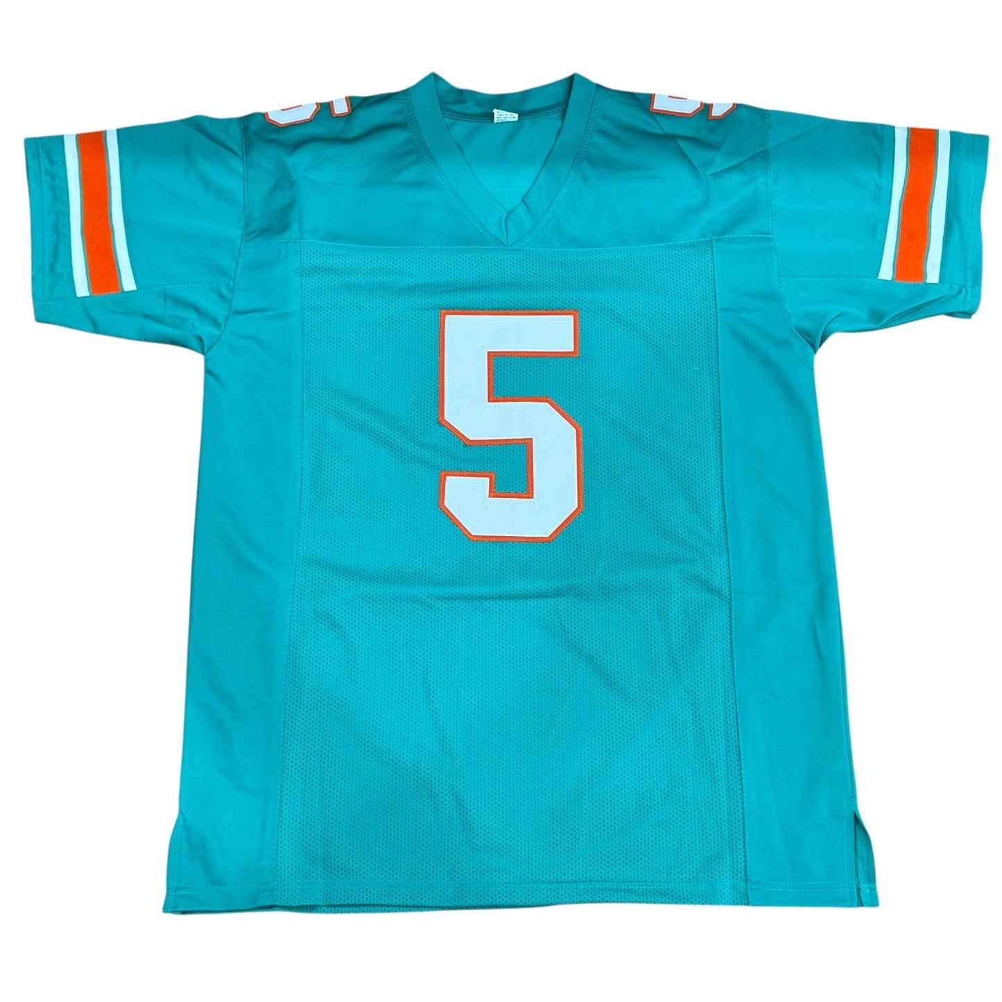 Sean Young Autographed Ray Finkle Miami Dolphins (Teal #5) Jersey w/ "Ray Finkle" - Ace Ventura Movie
