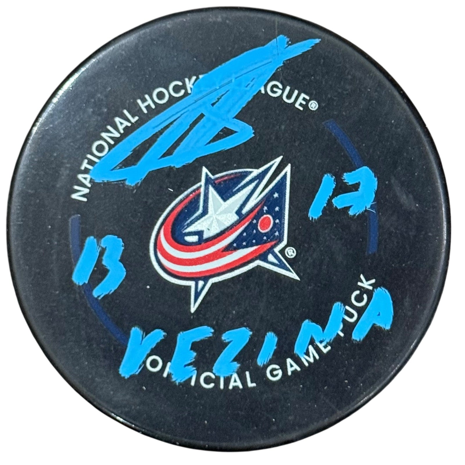 Sergei Bobrovsky Autographed Columbus Blue Jackets Official Hockey Puck w/ 