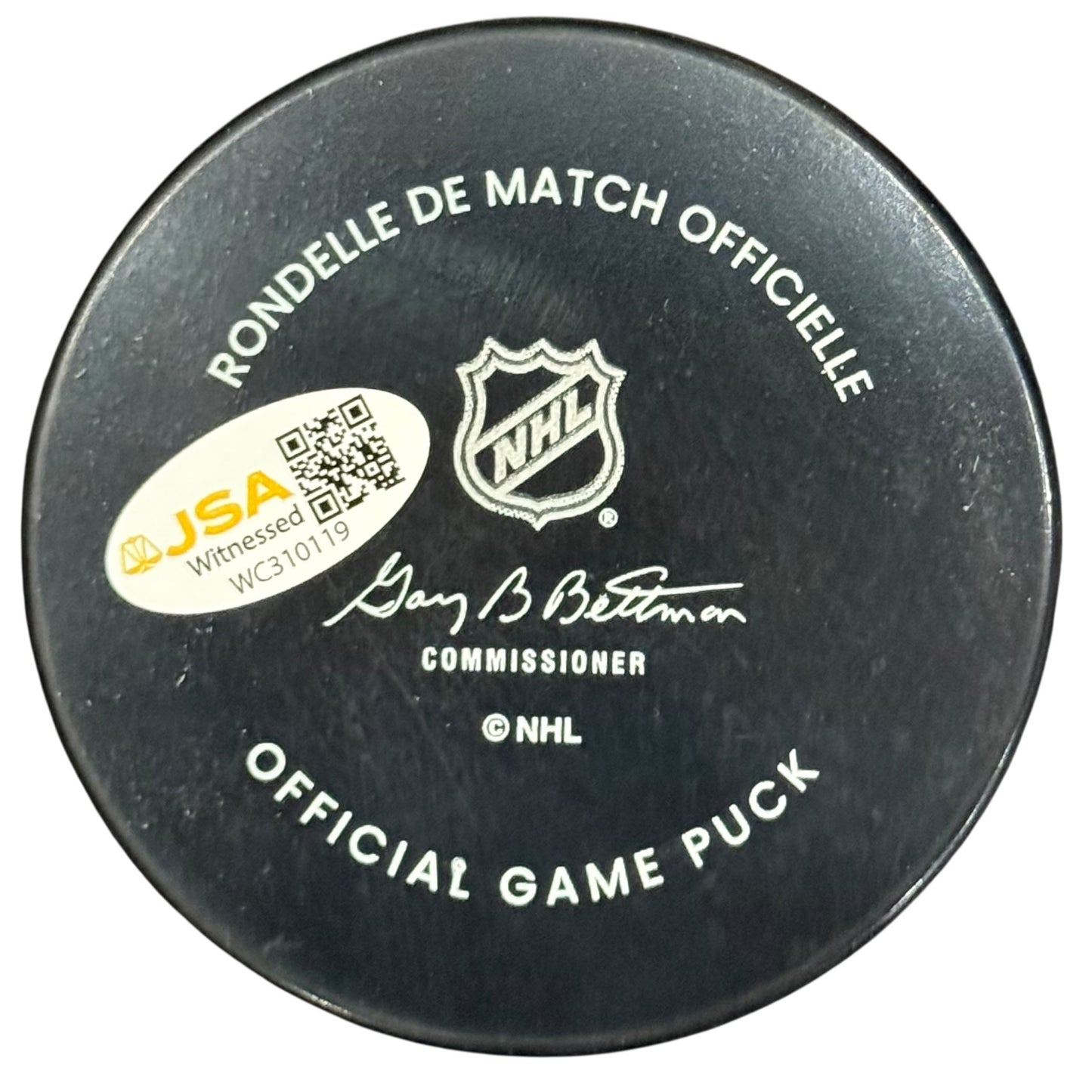 Sergei Bobrovsky Autographed Columbus Blue Jackets Official Hockey Puck w/ "13 17 Vezina" - JSA