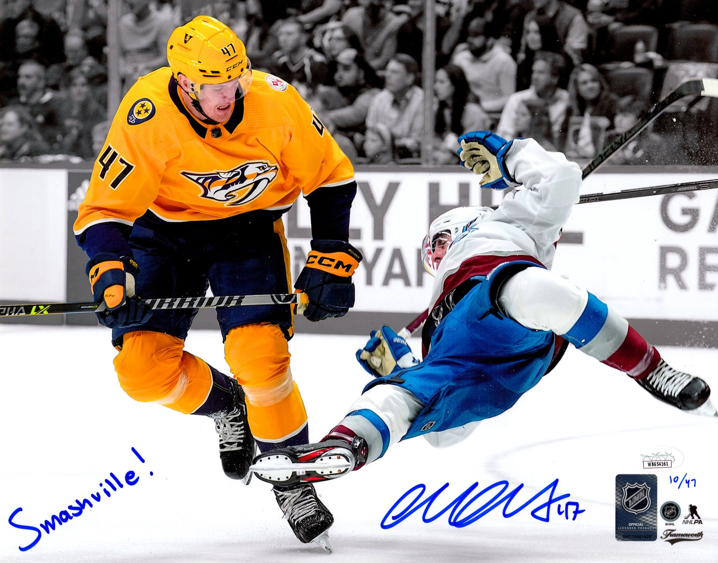 Michael McCarron Autographed Nashville Predators 11x14 Photo w/ "Smashville" - Limited Edition of 47 - JSA