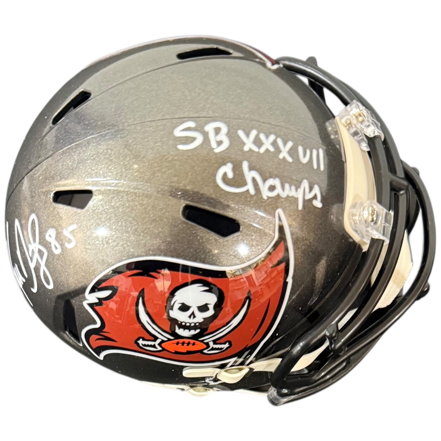 Ken Dilger Autographed Tampa Bay Buccaneers Mini Helmet w/ "SB XXXVII Champs" - JSA