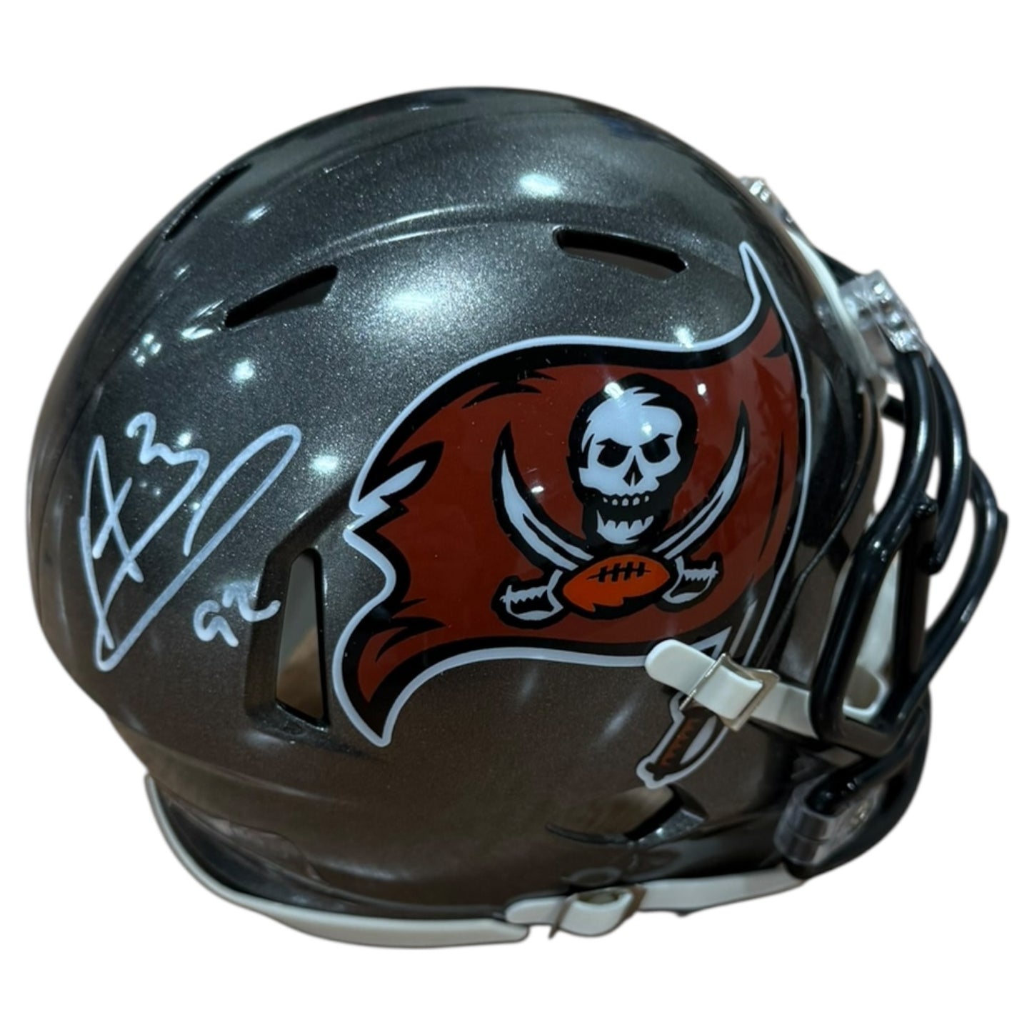 Anthony "Booger" McFarland Autographed Tampa Bay Buccaneers Mini Helmet - JSA