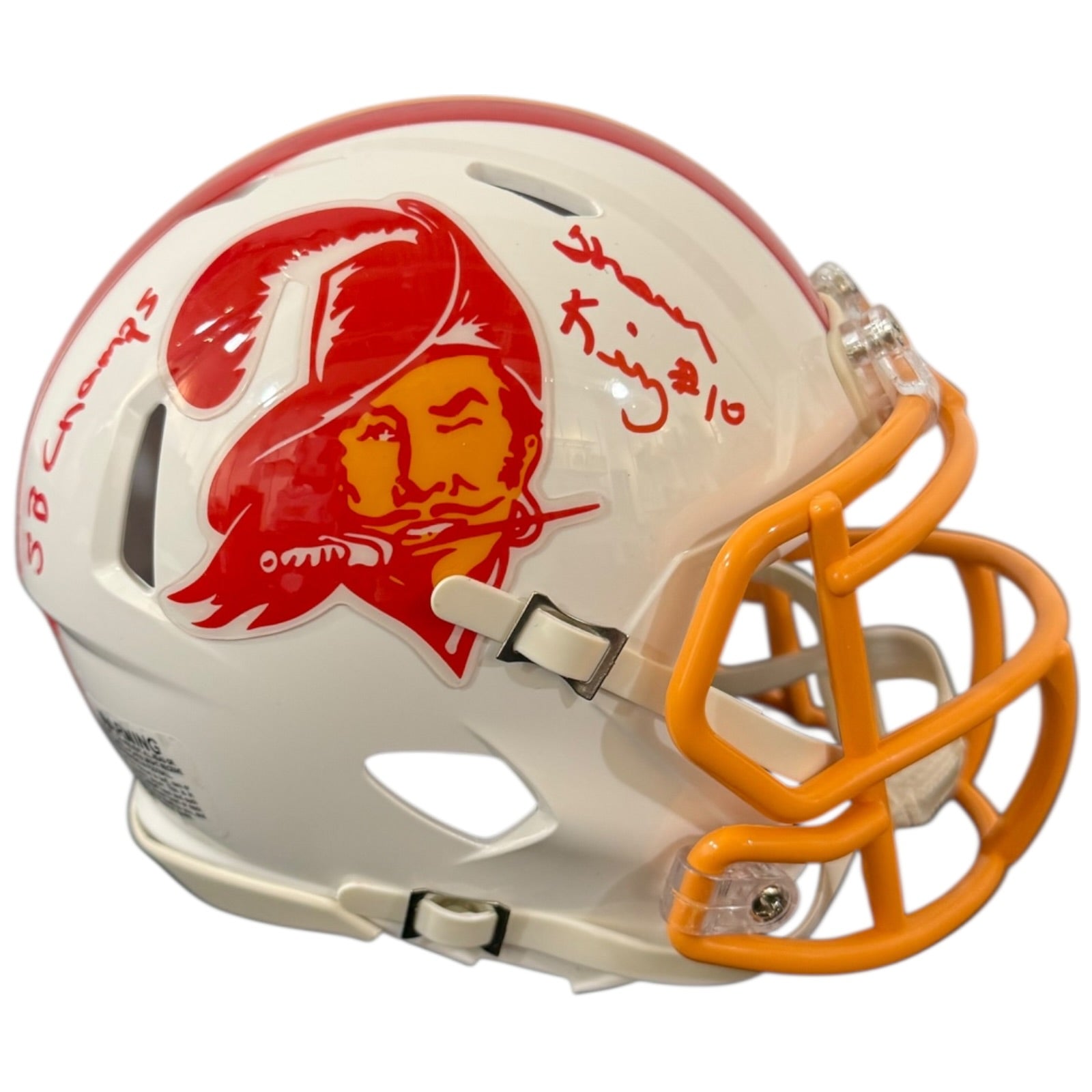 Shaun King Autographed Tampa Bay Buccaneers (Throwback Creamsicle) Mini Helmet w/ 