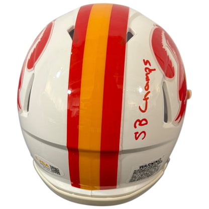 Shaun King Autographed Tampa Bay Buccaneers (Throwback Creamsicle) Mini Helmet w/ "SB XXXVII Champs" - JSA