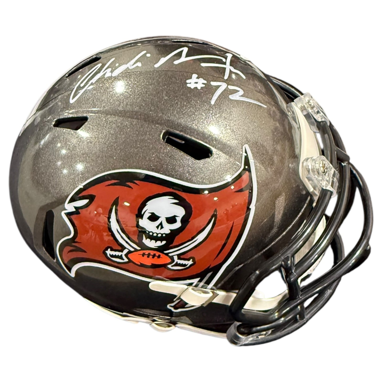 Chidi Ahanotu Autographed Tampa Bay Buccaneers Mini Helmet